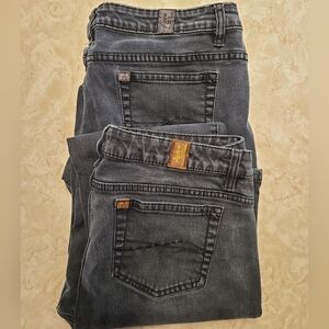 2 Pair Aura Charcoal Women's Jeans Size 12L,